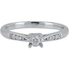 Solitaire Rings T.H.Baker Solitaire Ring - White Gold/Diamond