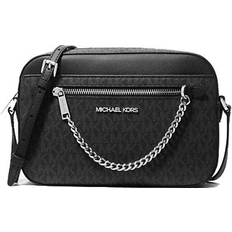 Michael Kors Sacs bandoulière Michael Kors Jet Set Large Logo Crossbody Bag - Black