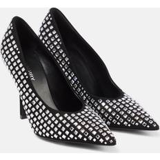 Burberry Black Heels & Pumps Burberry Crystal-embellished Suede Pumps - Black