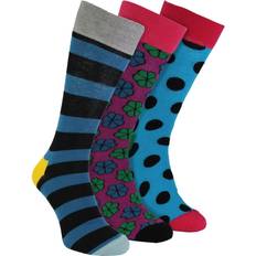 Happy Socks HS Mens Pack Colourful Stripe Dress Wide Multicolour Cotton 6-11