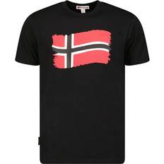 Geographical Norway Jorent SX1078HGN Mens Short Sleeve T-Shirt Black Cotton