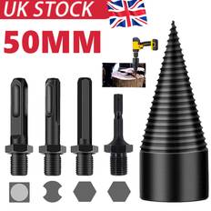 OPH-STORE Firewood Drill Bit Wood Splitter Screw Splitting Cone Driver 50mm