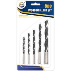 The Home Fusion Company Wood Set 5pc Drill Bit Set 3 Varieties to From Wood Plastic Masonry DIY Tools