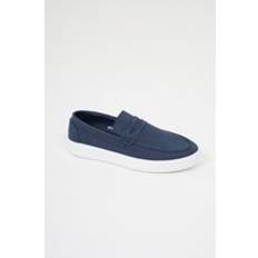 Brave Soul 'Lisbon' Faux Suede Loafers Navy