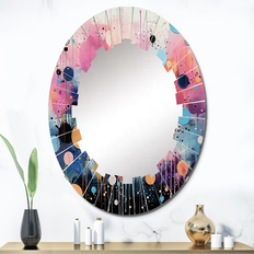 Mirrors Design Art "Neon Assemblage I" Abstract Collages Modern Wall Mirror