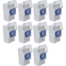 Timers Tlily 10X SUL181H Mechanical Timer 24 Hours Time Switch Relay Electrical Programmable Timer 24 Hour Din Rail Timer Switch