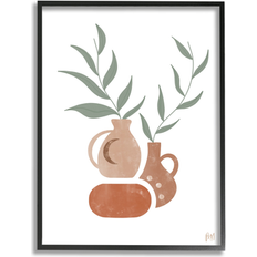 Ceramic Framed Art Stupell Boho Ceramic Plant Life Modern Terracotta Illustration Framed Art