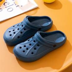 Blue - Women Clogs XYLFLY Navy Blue, 5.5 Lightweight Women's Garden Clogs Closed Toe EVA Slippers for Indoor & Outdoor Use