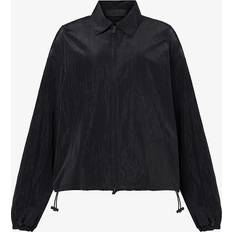 Fear of God Outerwear Fear of God Fear OF God Essentials Womens Jet Black Point-collar Zip-through Shell Bomber Jacket