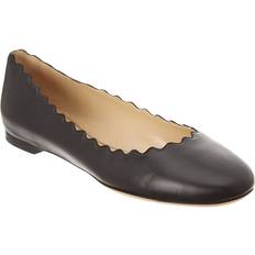 Chloé Low Shoes Chloé Lauren Scalloped Leather Ballerina Flat