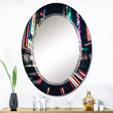 Mirrors Design Art 'Futuristic Tokyo Neon' Printed City Wall Mirror