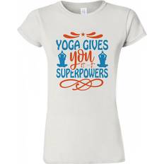 White - Yoga Tops Gildan X-Large, White Yoga Gives You Superpowers Shirt, Yogi Meditation Shirt, Yoga Shirt, Yoga Tshirt, Yoga Gifts, Yoga Clothing