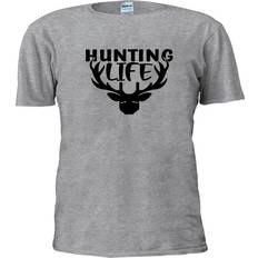 Hunting T-shirts Gildan Large, Grey Hunting Life Shirts Gifts, Hunting Shirt for Husband or Dad, Hunting T-Shirts, Hunting Shirt, Deer Season, Sports Tee