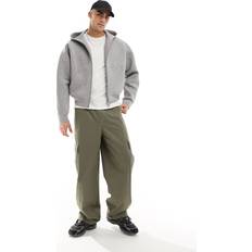 Weekday Simon Scuba Zip Through Hoodie - Grey Melange