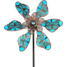 Garden & Outdoor Environment Zhike Bule 35.4in Luminous Metal Butterfly Wind Spinner