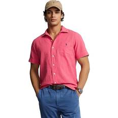 Shirts Polo Ralph Lauren Classic Fit Linen-Cotton Camp Shirt Red Men's Clothing Black