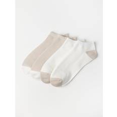 Lindex Dam Strumpor Lindex 4-pack ribbade ankelstrumpor Beige 39/41