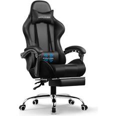 GTPLAYER Gaming Chairs GTPLAYER Adjustable Reclining Ergonomic Faux Leather Swiveling PC & Racing Game Chair with Footrest