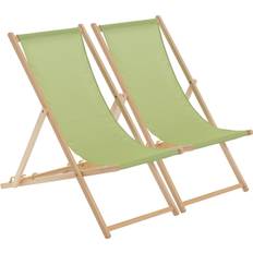 Garden & Outdoor Furniture Harbour Housewares Wooden Folding Garden Sun Lounger Deck