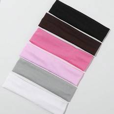 Multicolour Headbands Shein 6pcs & Summer Sweat-Absorbent & Anti-Slip Solid Color Hairbands In Basic Colors For Daily Life And Sports