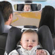 1pc Baby Boys Girls Black Abs Shatterproof Backseat Mirror For Car, 360 Degree Rotating