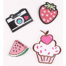 Shein 4pcs Food & Camera Shaped Iron-on Patch