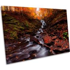Union Rustic Forest Autumn River Season Framed Art