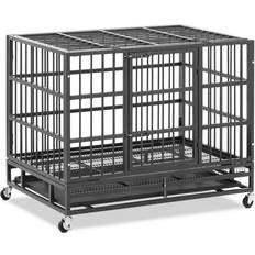 Wiesenfield Heavy-Duty Dog Crate 4 wheels