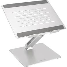 Amazon Basics Basics Adjustable Ergonomic Laptop Stand, Multi-Angle with Heat Vent, For Laptops 10 25.4 cm 17 Inches 43.2 cm Silver