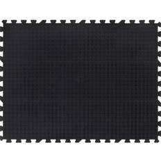 vidaXL Rubber Floor Tile Black 12 mm