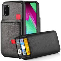 Samsung Galaxy S20 FE - Sort Covers med kortholder Samsung Galaxy S20 FE Skal med Dolt Kortfack