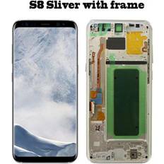 Replacement Screens BoomSave S8 Sliver ORIGINAL SUPER AMOLED S8 LCD with frame for SAMSUNG Galaxy S8 G950 G950F Display S8 Plus G955 G955F Touch Screen Digitizer