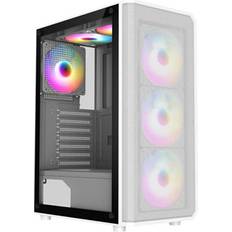 CiT Delta White Mid Tower Tempered Glass PC Case