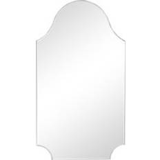 Transparent Mirrors Melody Maison Large Ornate Arch Frameless Bevelled X Wall Mirror