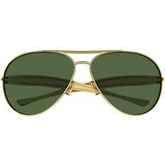 Bottega Veneta Sardine Sunglasses - Gold/Green