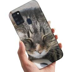 Samsung Galaxy A21s Nukkuva Kissa Kuoret