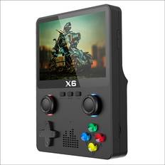 Black Game Consoles Tlily Portable X6 Handheld Game Player 3.5Inch IPS Screen 11 Simulators Video Game Console Gifts for Kids-Black