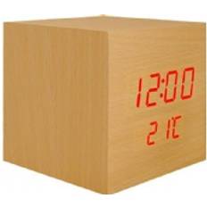 LTC Radio Alarm Clock LED Cube Clock with Thermometer LX 04