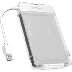 Externa lagringschassin ICY BOX IB-AC703-U3 Hårddiskhölje SATA USB 3.0 2.5 Tum Vit