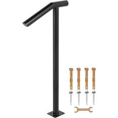 VEVOR 2-Step Handrail Single Post Round Metal Handrail for Stairs Alu