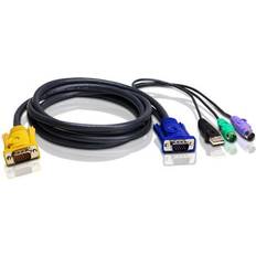 KVM Switches Aten 2M KVM OCTOPUS CABLE USB/PS2 & VGA P-P