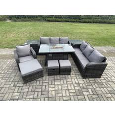 Garden & Outdoor Furniture Fimous Wicker Garden Outdoor Lounge Set