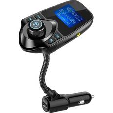 Nulaxy FM Transmitter, Wireless In-Car Kit -Black