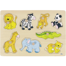 Puzzels met Knop Goki Zoo Animals Lift Out Puzzle 8 Pieces