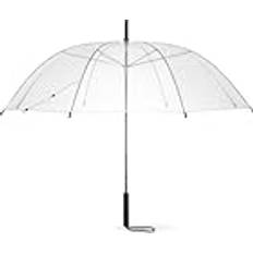 Umbrellas eBuyGB bröllopskupol, manuell öppning pinne paraply, 98 cm, transparent