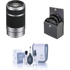 Sony E 55-210mm f/4.5-6.3 OSS E-Mount Lens, Silver/Black, Kit