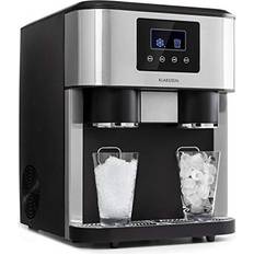 Klarstein Eiszeit Crush 3-in-1: Ice Maker, Ice Machine, Ice Cube Maker, Crushed Ice, Ice Water, 2 Cube Sizes, 15-18kg 24h, LCD Display