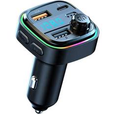 Chronus Car Adapter Car Bluetooth Transmitter FM Transmitter Car TransmitterBlack