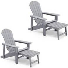 VonHaus Set of 2 HDPE Garden Adirondack