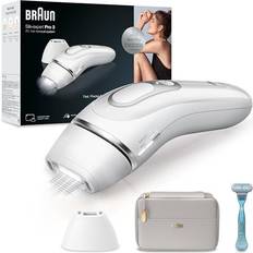 Braun IPL Silk-Expert Pro 3, Visible Hair Removal with Pouch, Precision Head and Venus Razor, Alternative for Laser Hair Removal, PL3121, White/Silver